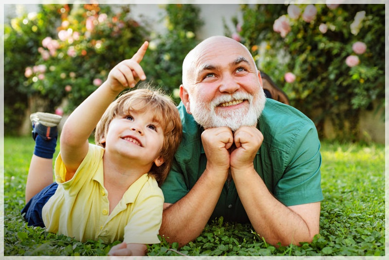 grand-père et petit-fils
