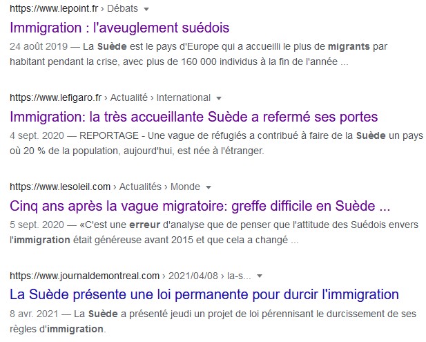 Immigration Africaine et Afghane en Sude