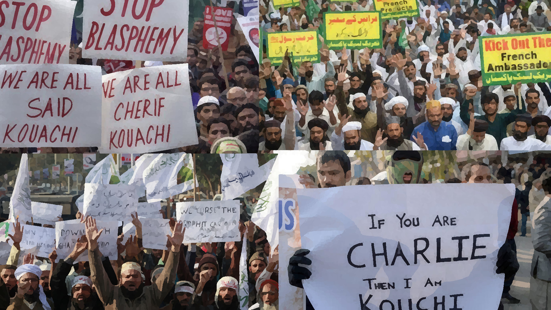 Pakistanais manifestent contre Charlie Hebdo et la France