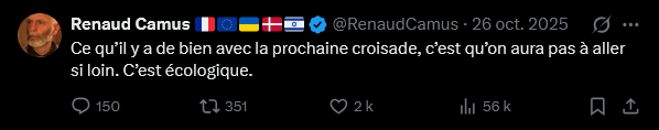 Renaud Camus - tweet croisade