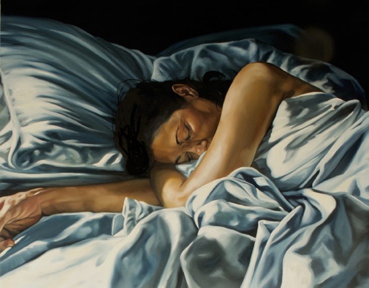 peinture de femme endormie